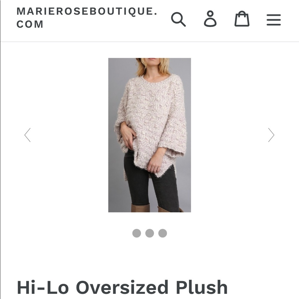 Hi-Lo Oversized Plush Sweater